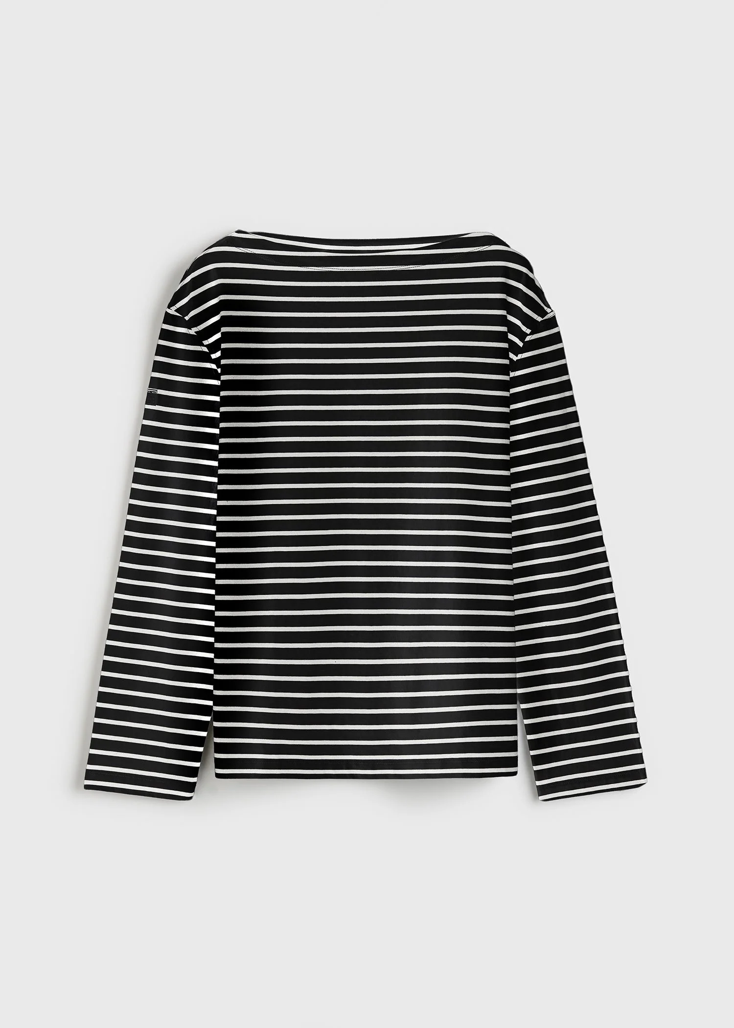Stripe jersey long-sleeve tee black/white - 1
