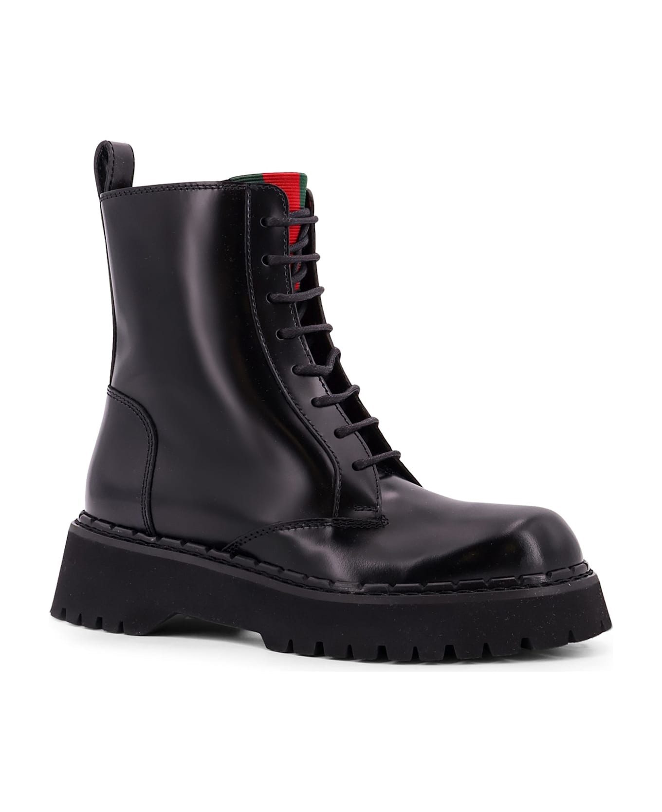 Black Leather Ankle Boots - 2