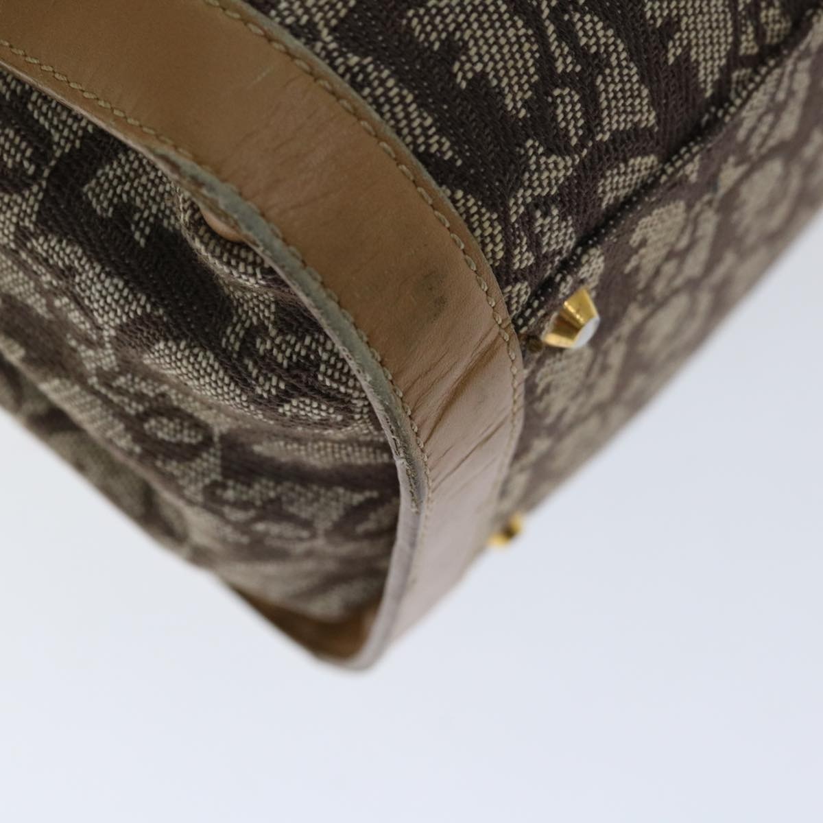 DIOR Trotter Canvas Hand Bag Beige - 15