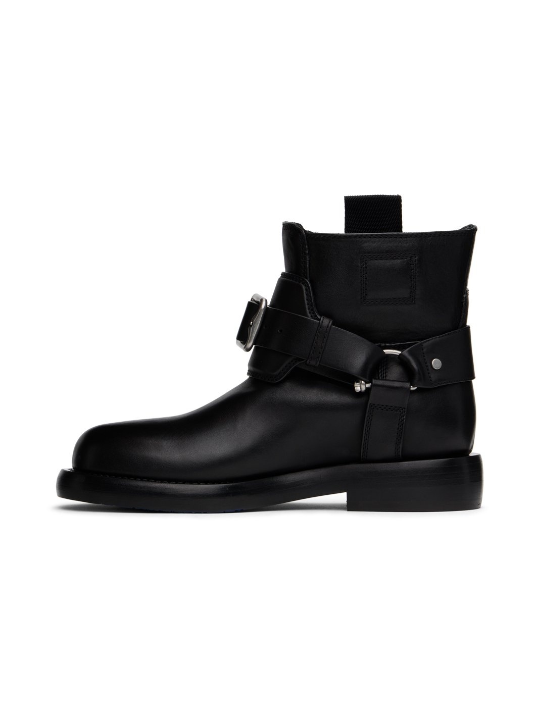 Black Leather Cobble Boots - 3