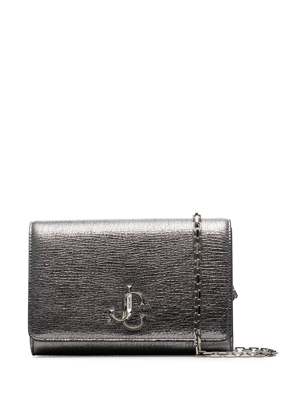 Varenne metallic leather clutch bag - 1