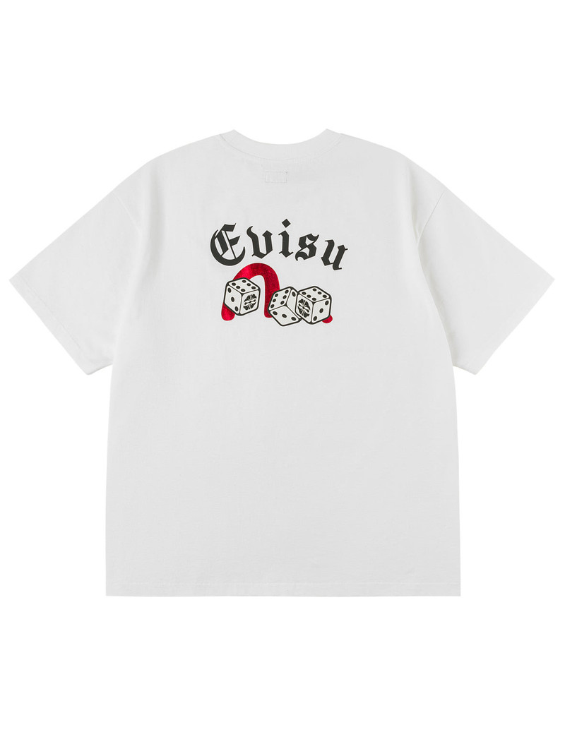 Poker Lucky Dice and Flocked Seagull T-shirt - White 1