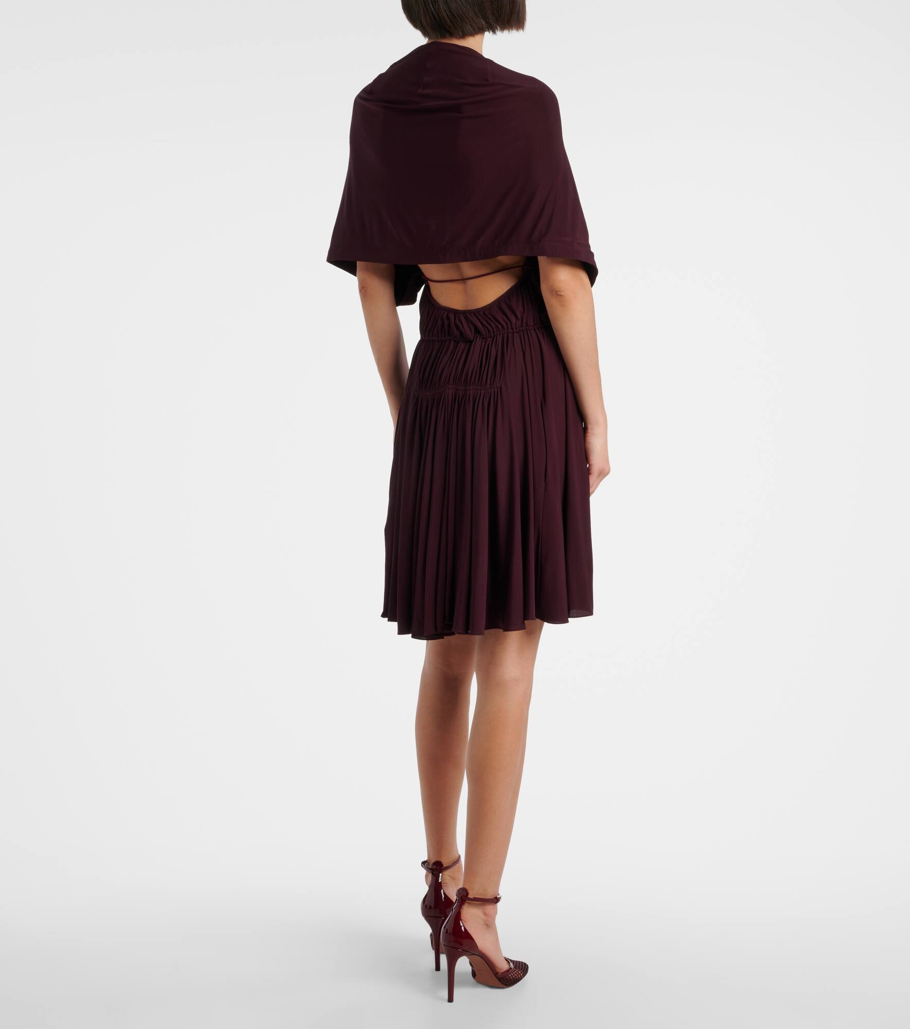 Gathered open-back minidress - 3