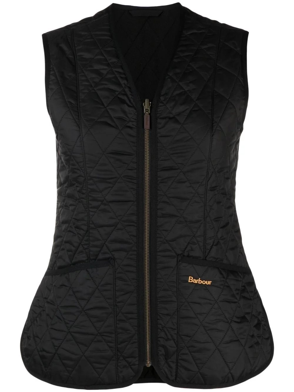 quilted zip-up gilet - 1