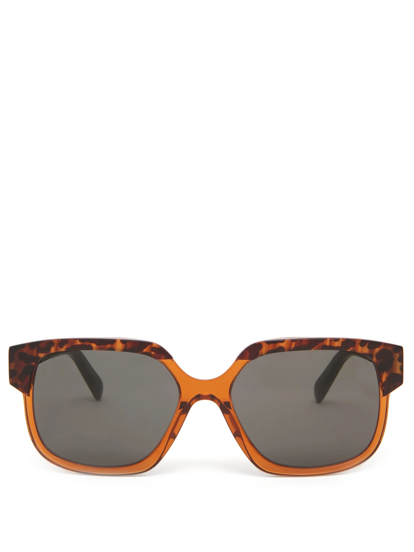 Square tortoiseshell-acetate sunglasses - 1