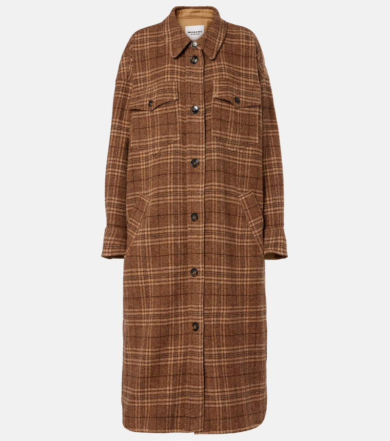Gislene checked virgin wool coat 1