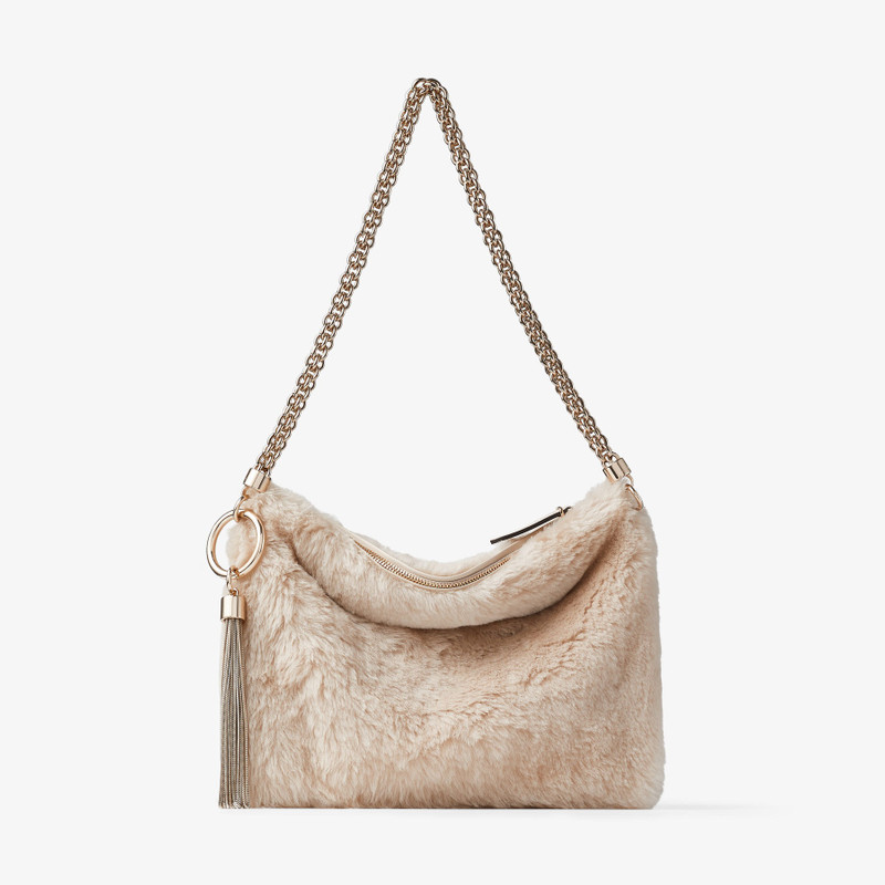 Callie Shoulder
Barley Shearling Shoulder Bag with Jimmy Choo Embroidery 5