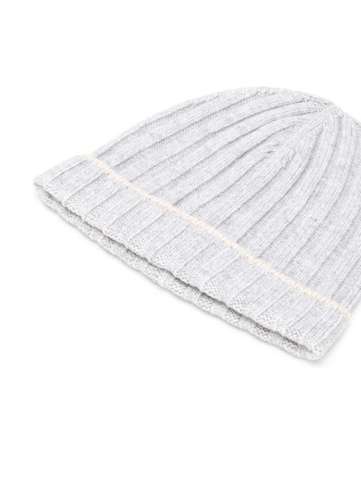 Brunello Cucinelli cashmere ribbed knit beanie outlook