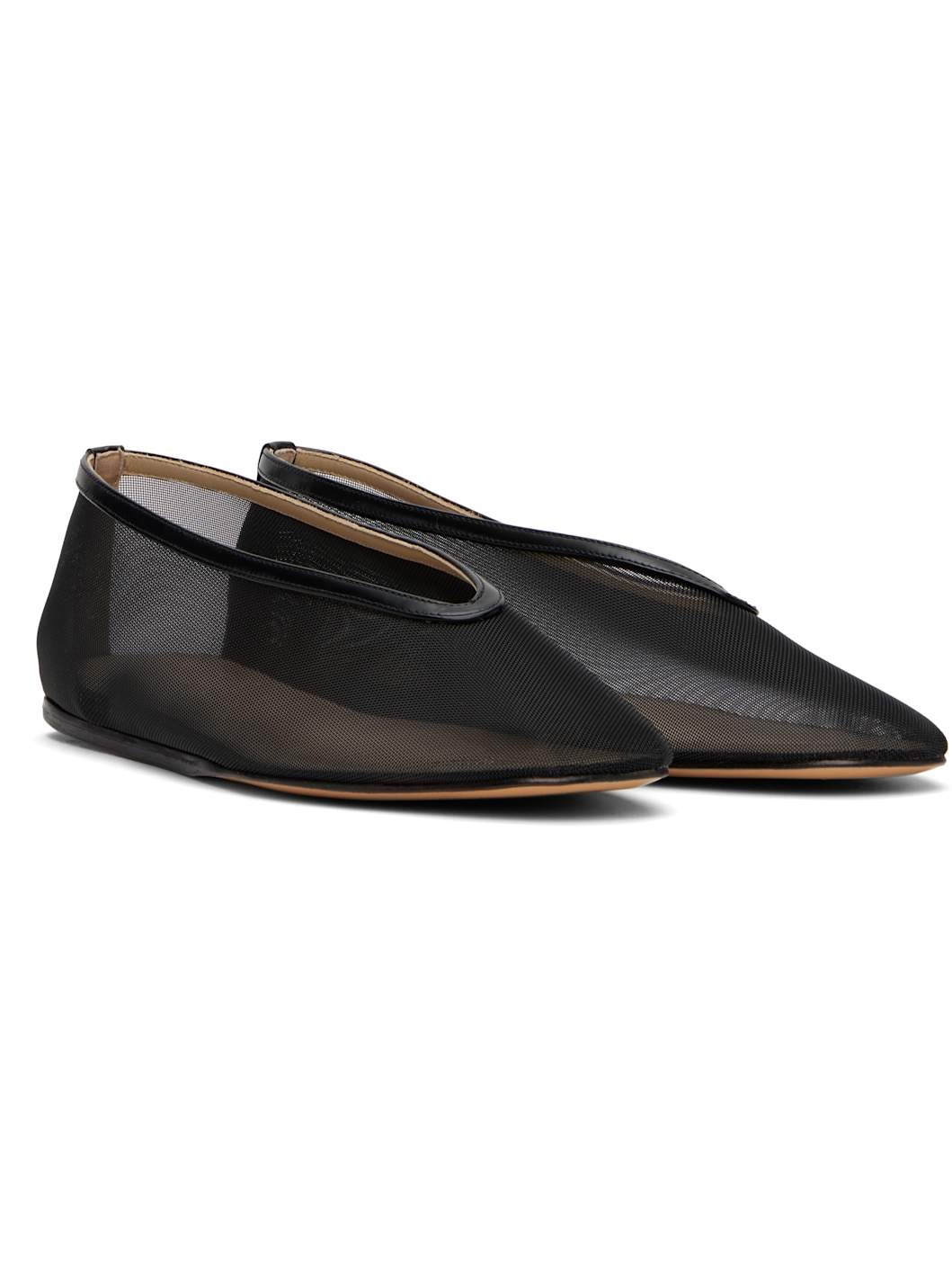 Black Luna Ballerina Flats - 4