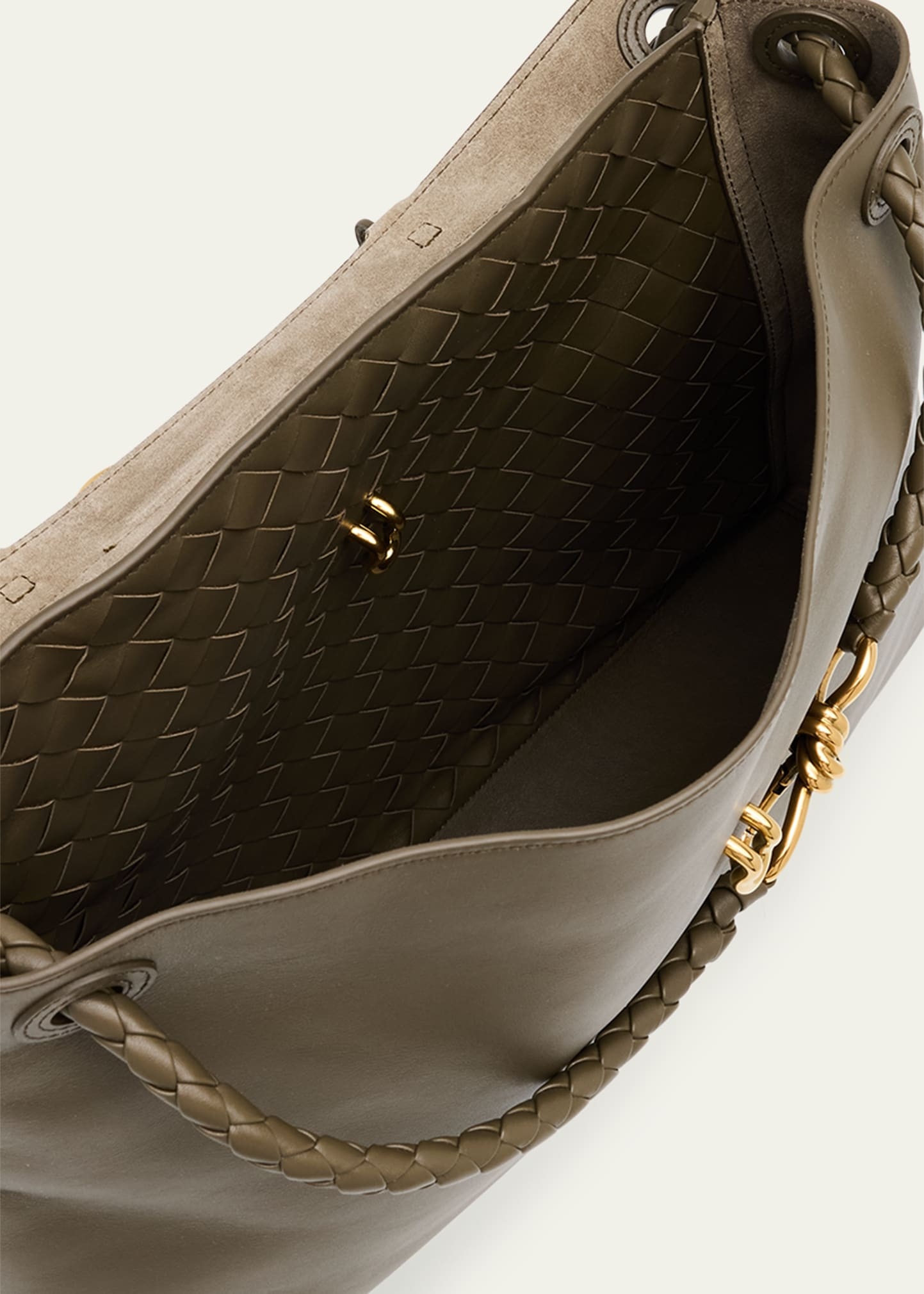 Andiamo Large Leather Top-Handle Bag - 4