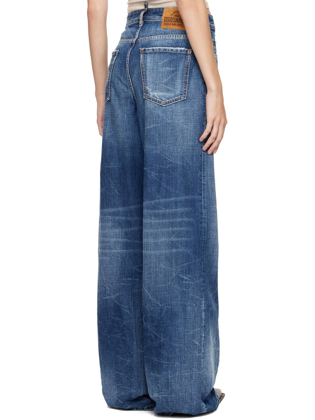Blue Medium Reflective Lake Wash Traveller Jeans - 3