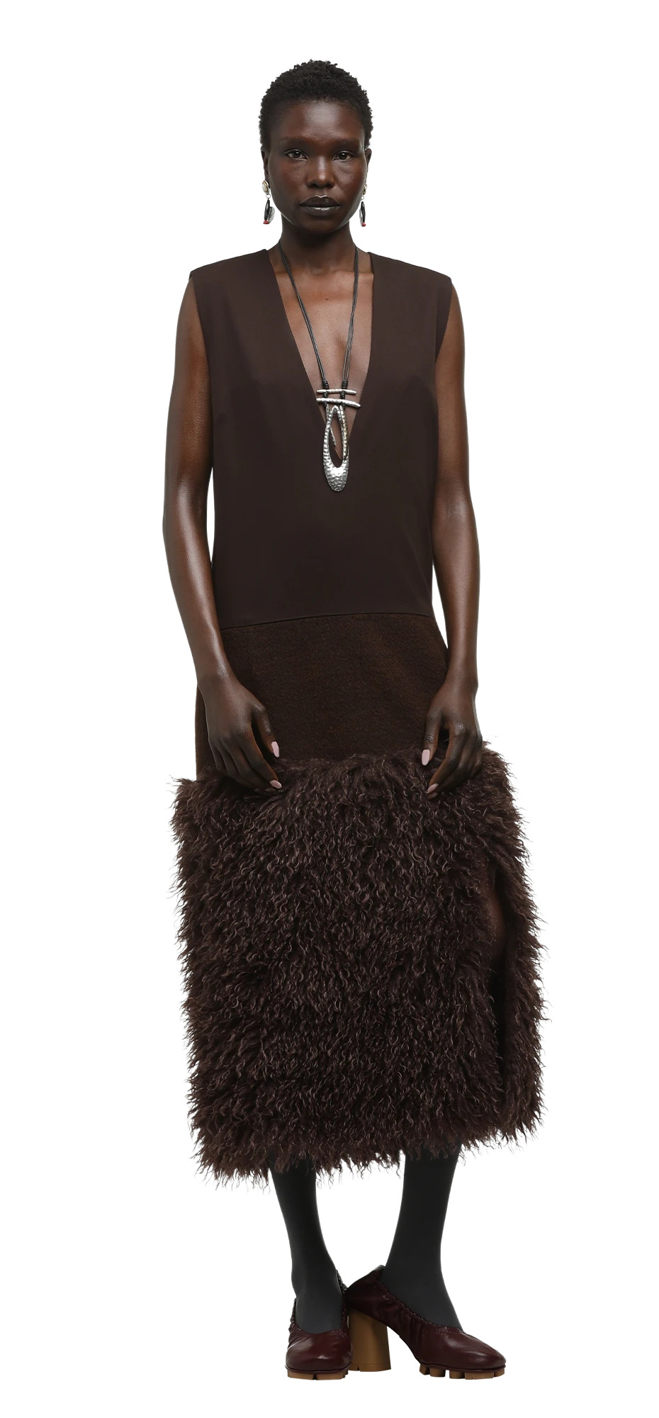 BLOCK DRESS BISTRE - 3