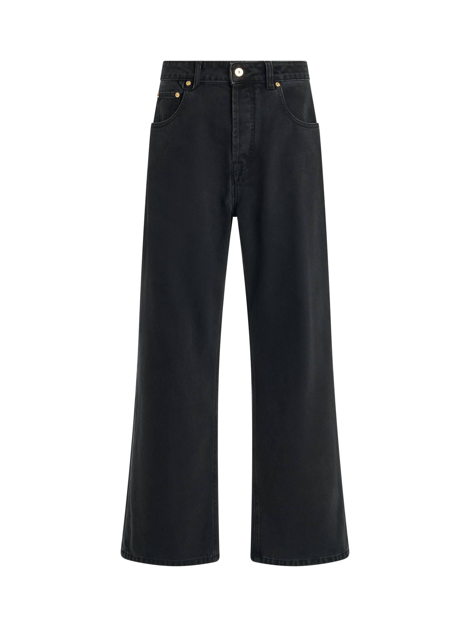 Le Denimes Large Jeans in Black - 1