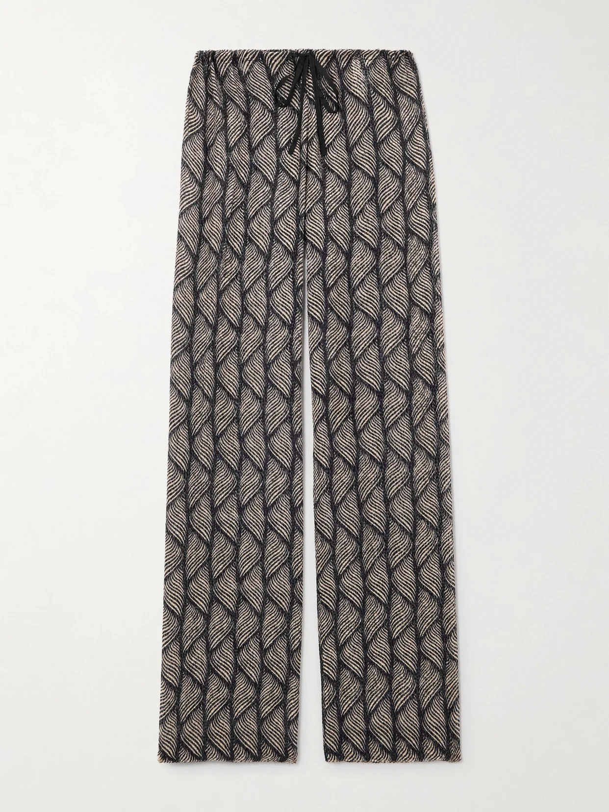 Devoré-velvet Straight-leg Pants - 1