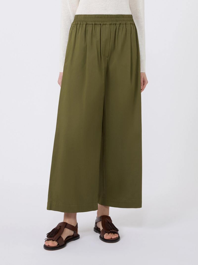 GOLFO Cotton rasetto trousers - KAKI 3