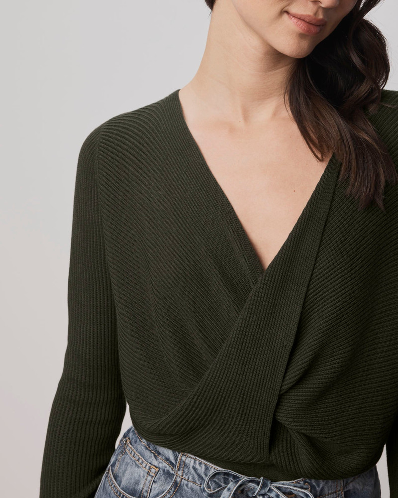 Splendid Loopknit LYR Surplice Sweater outlook