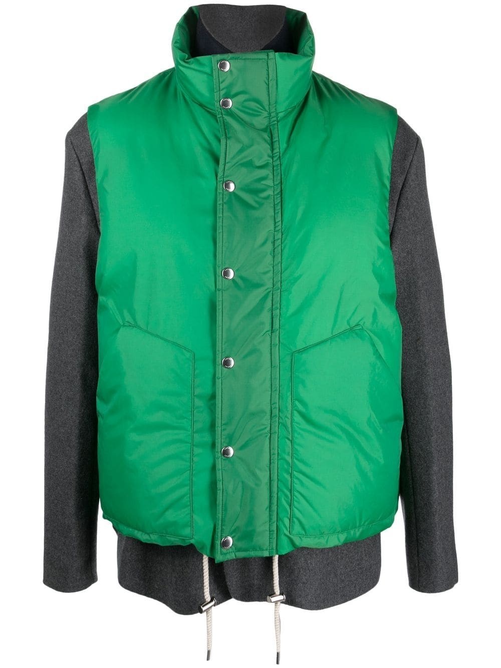 double-layer gilet wool jacket - 1