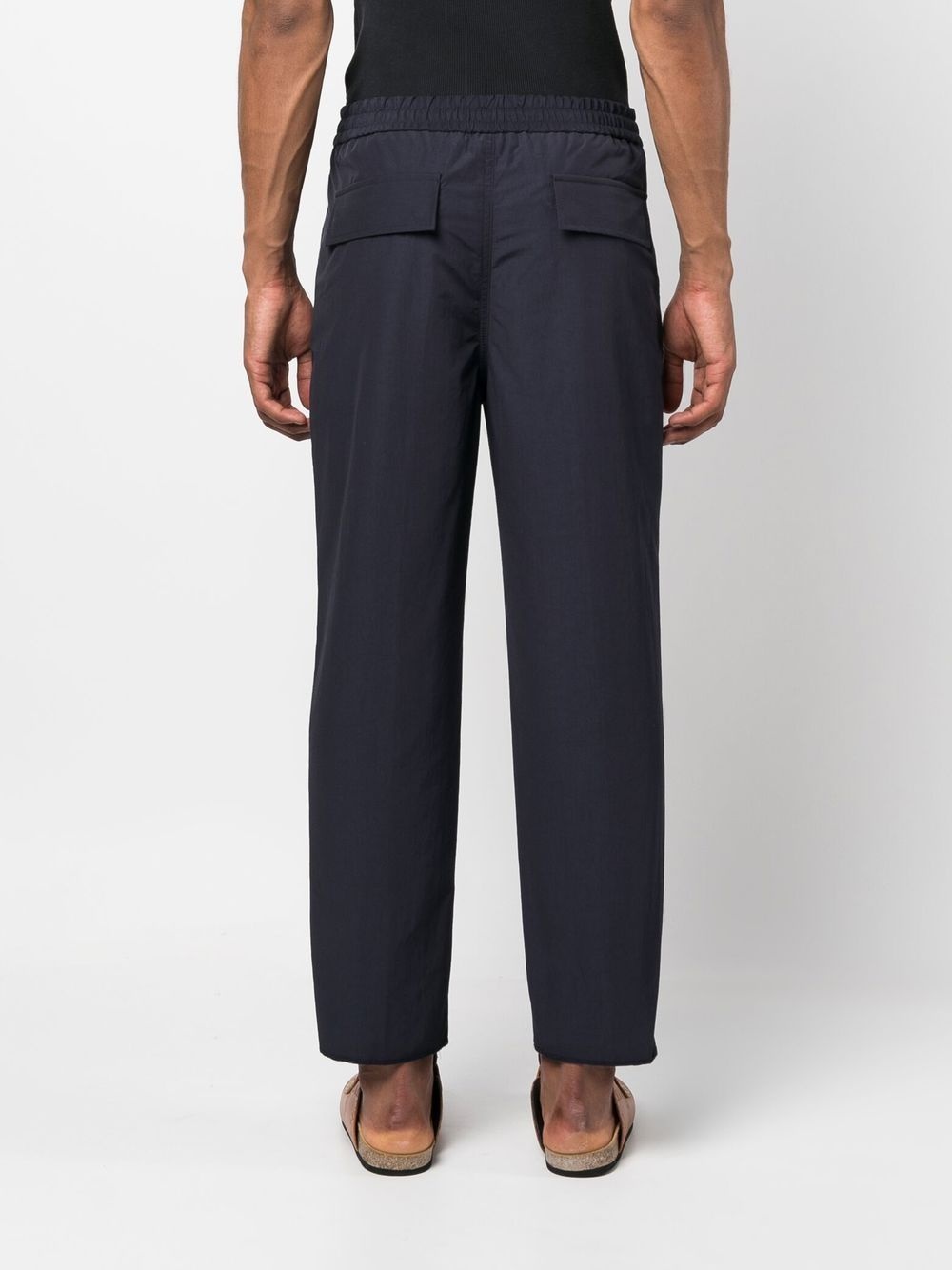 drawstring-waistband trousers - 4