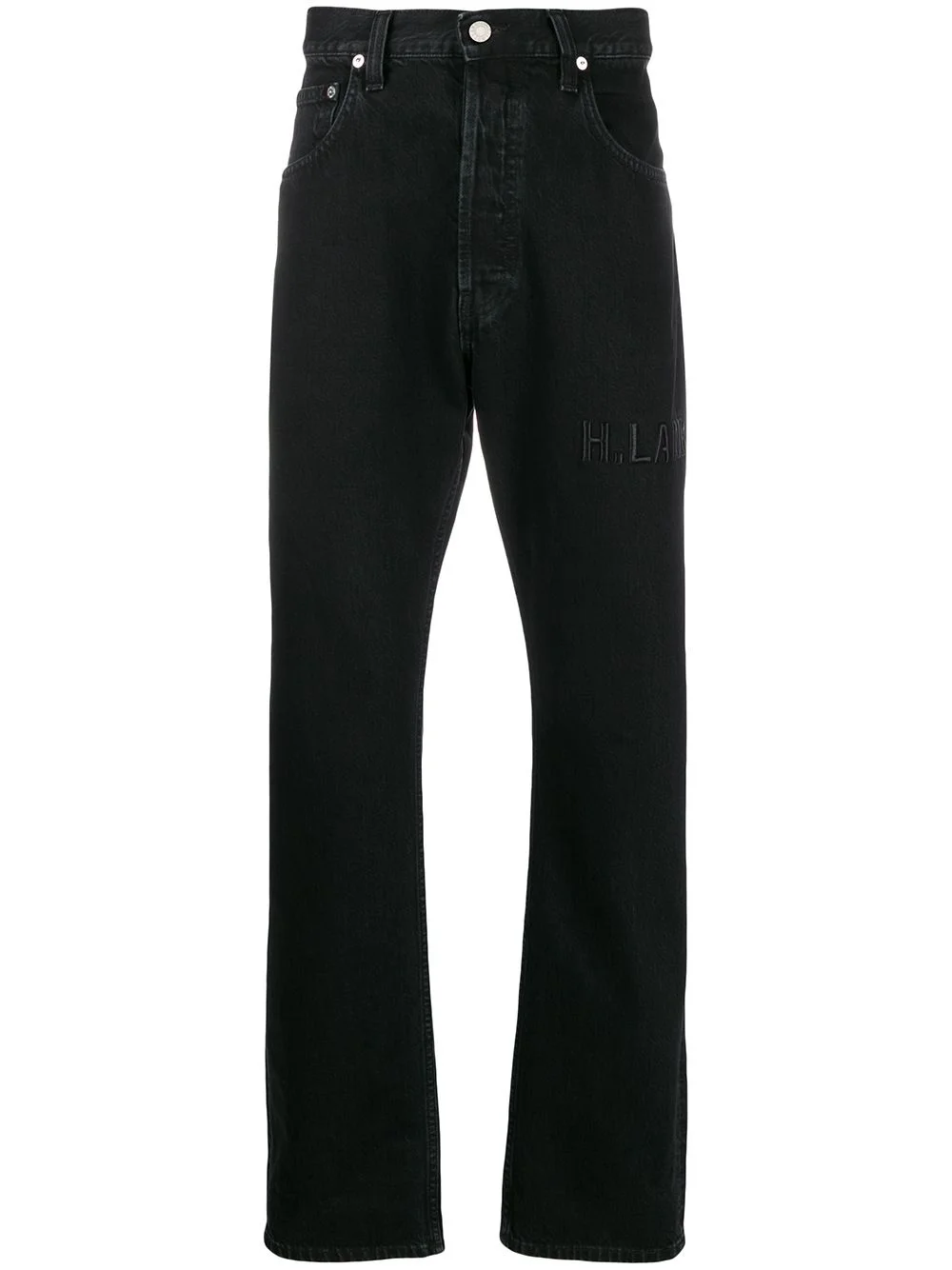 high-rise straight leg jeans - 1