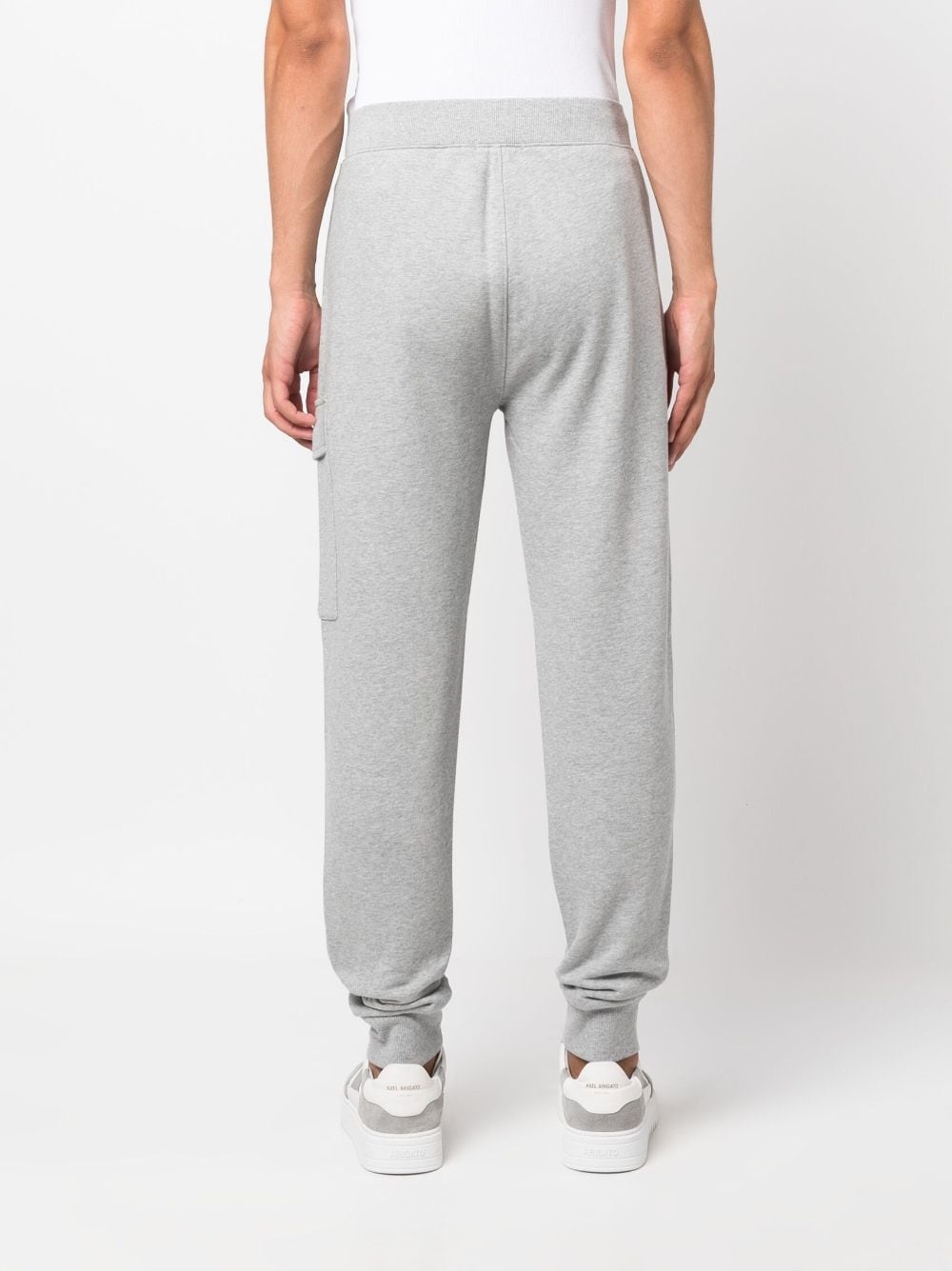 logo-patch cotton track pants - 4