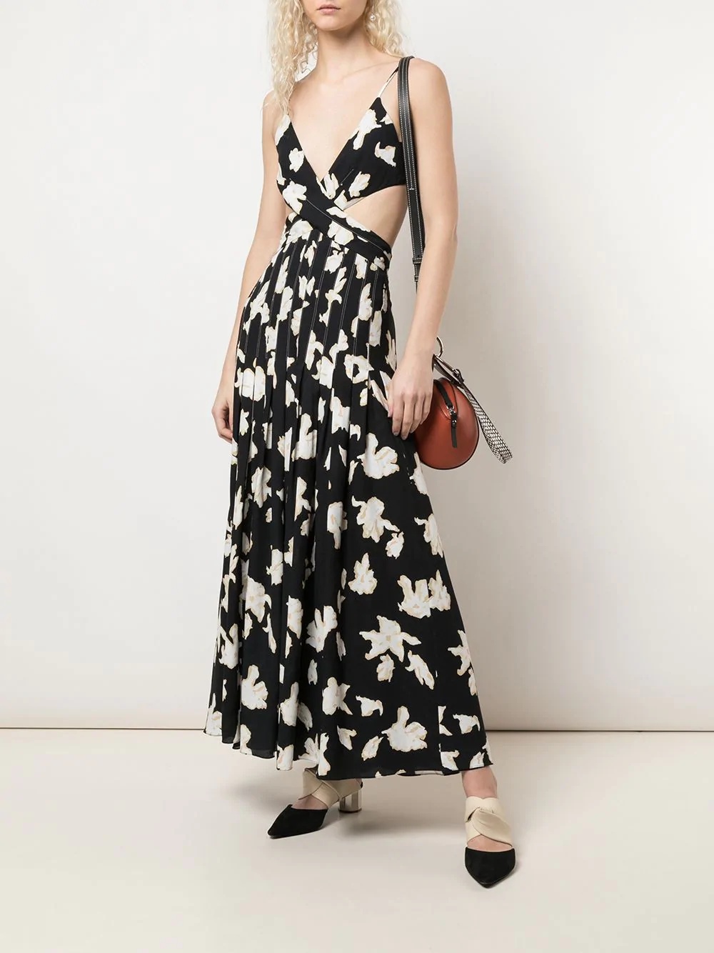 painted iris maxi dress - 2