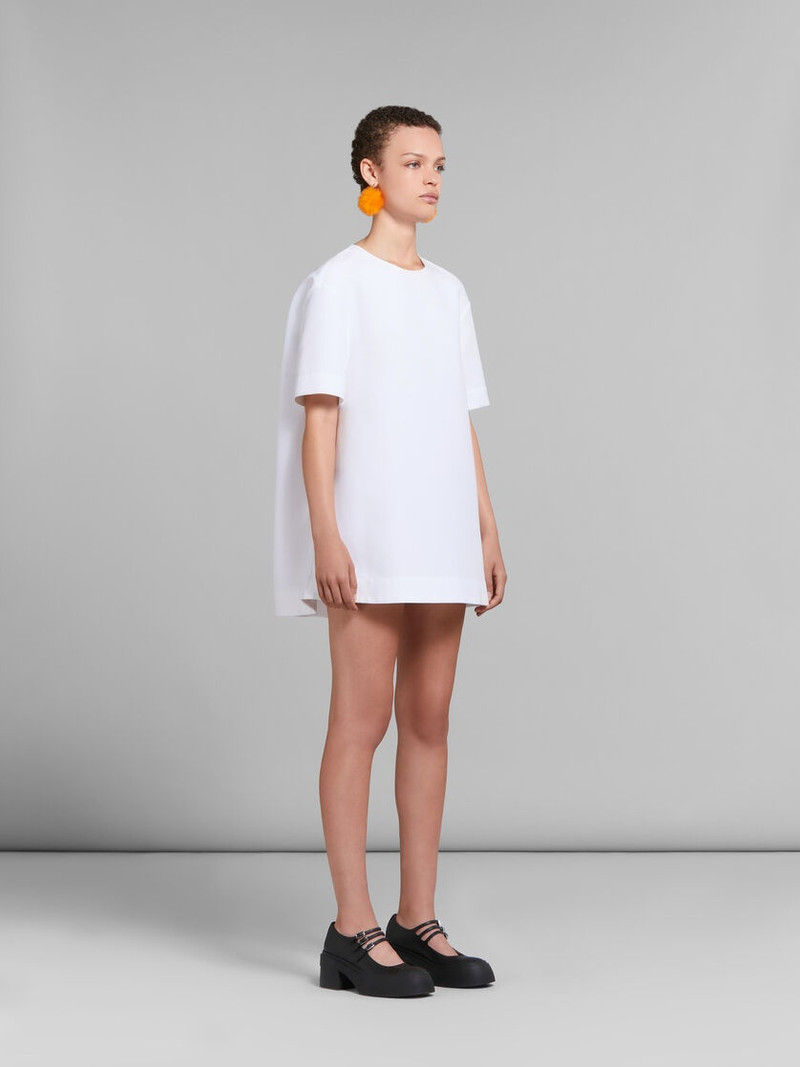 WHITE CADY MINI COCOON DRESS 6