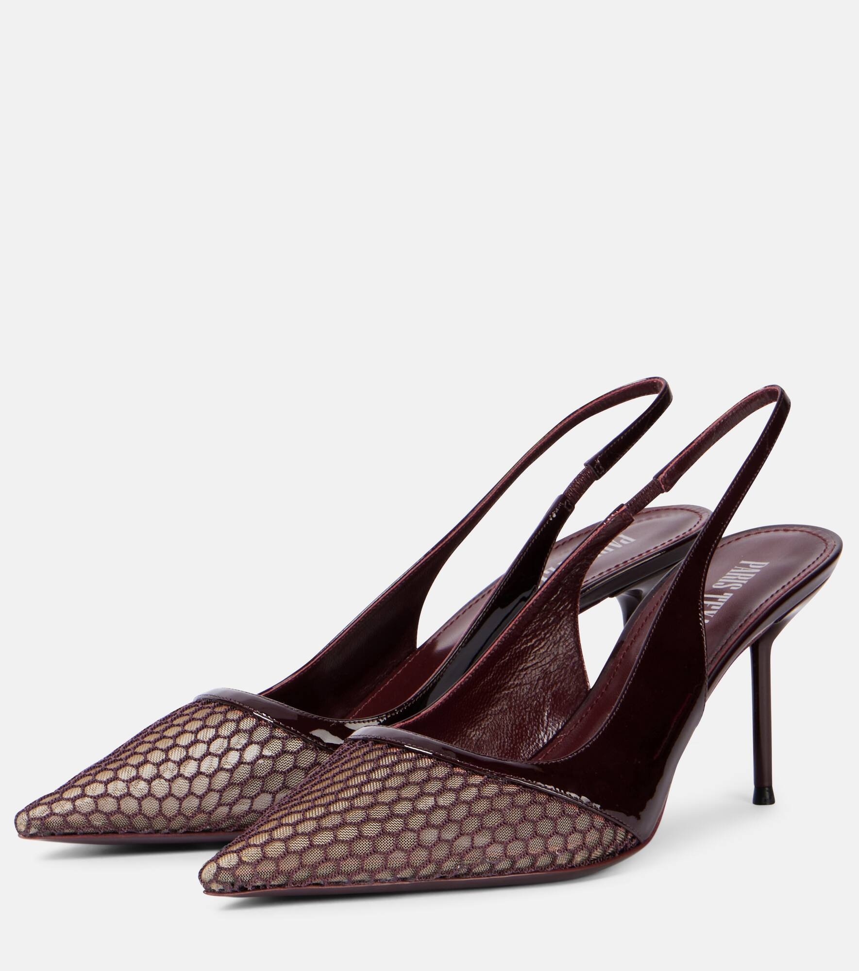 Lidia 70 mesh slingback pumps - 4