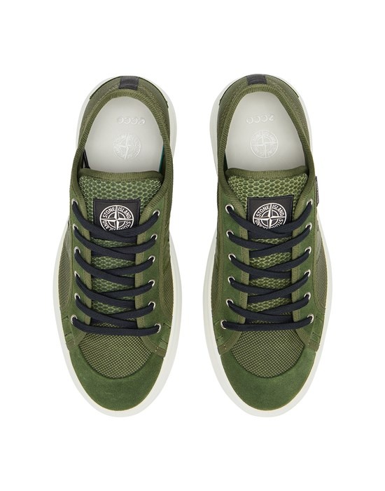S0340 LEATHER SHOES OLIVE GREEN - 3
