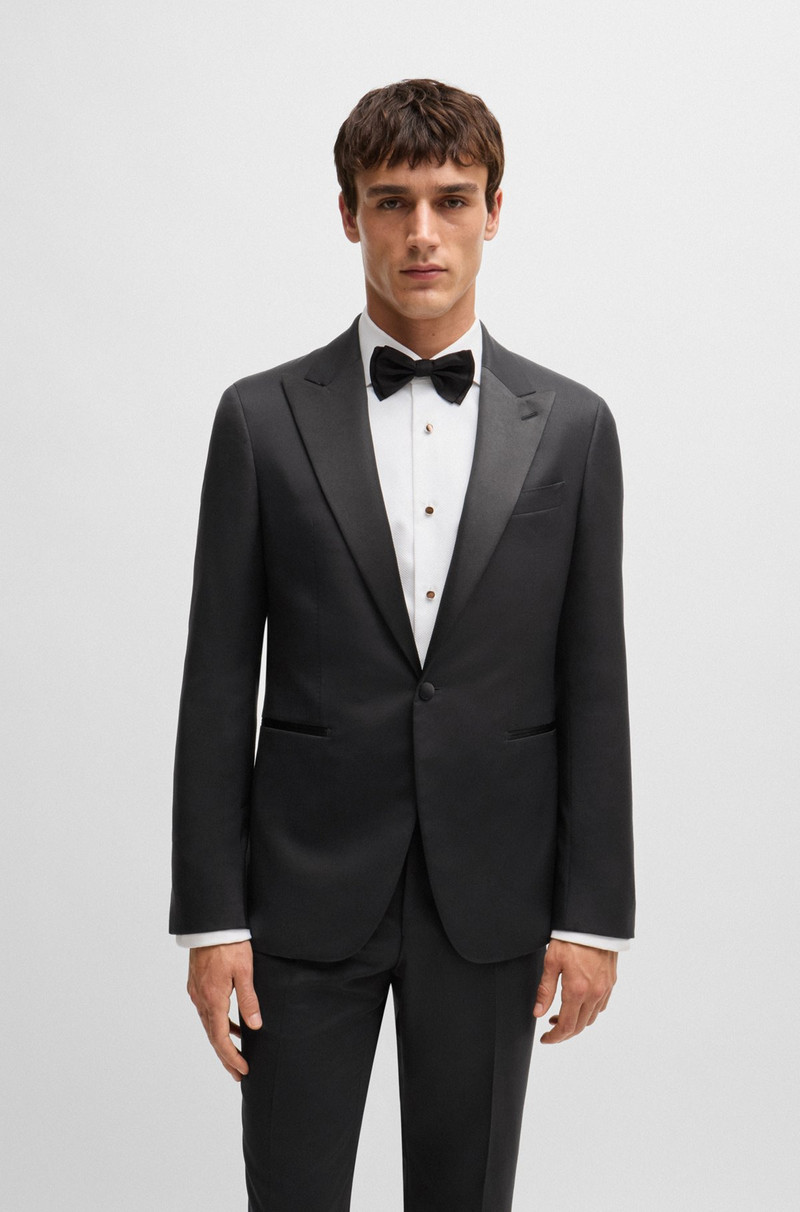 SLIM-FIT TUXEDO SUIT IN WOOL AND SILK 2