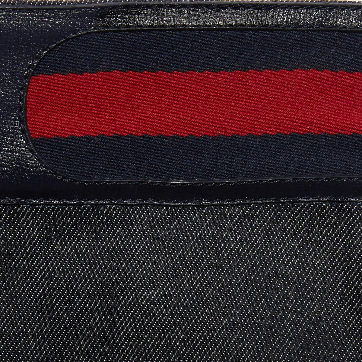 Denim skirt with Web and Interlocking G - 3