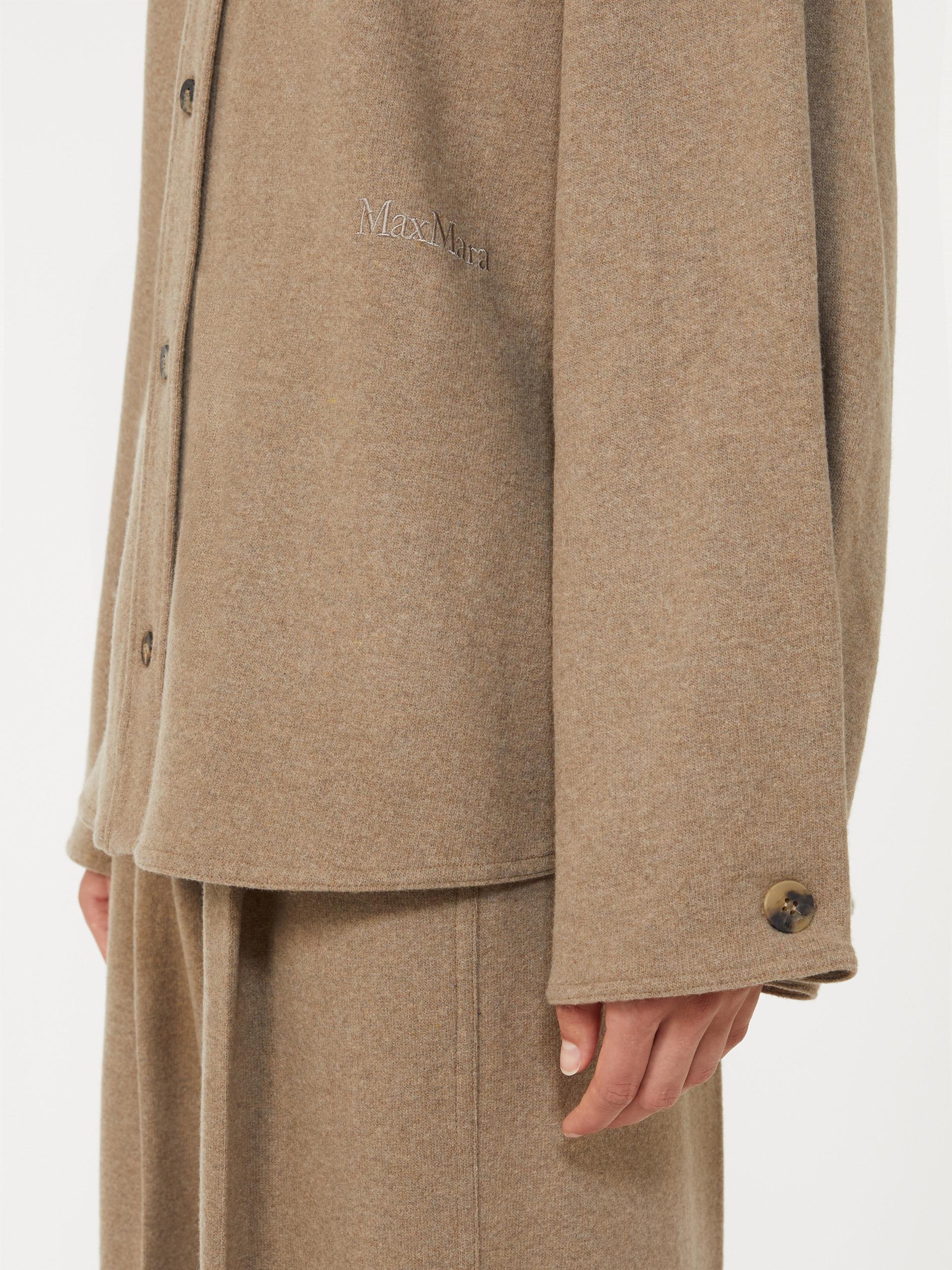 CECI Stretch cashmere flannel overshirt - 5