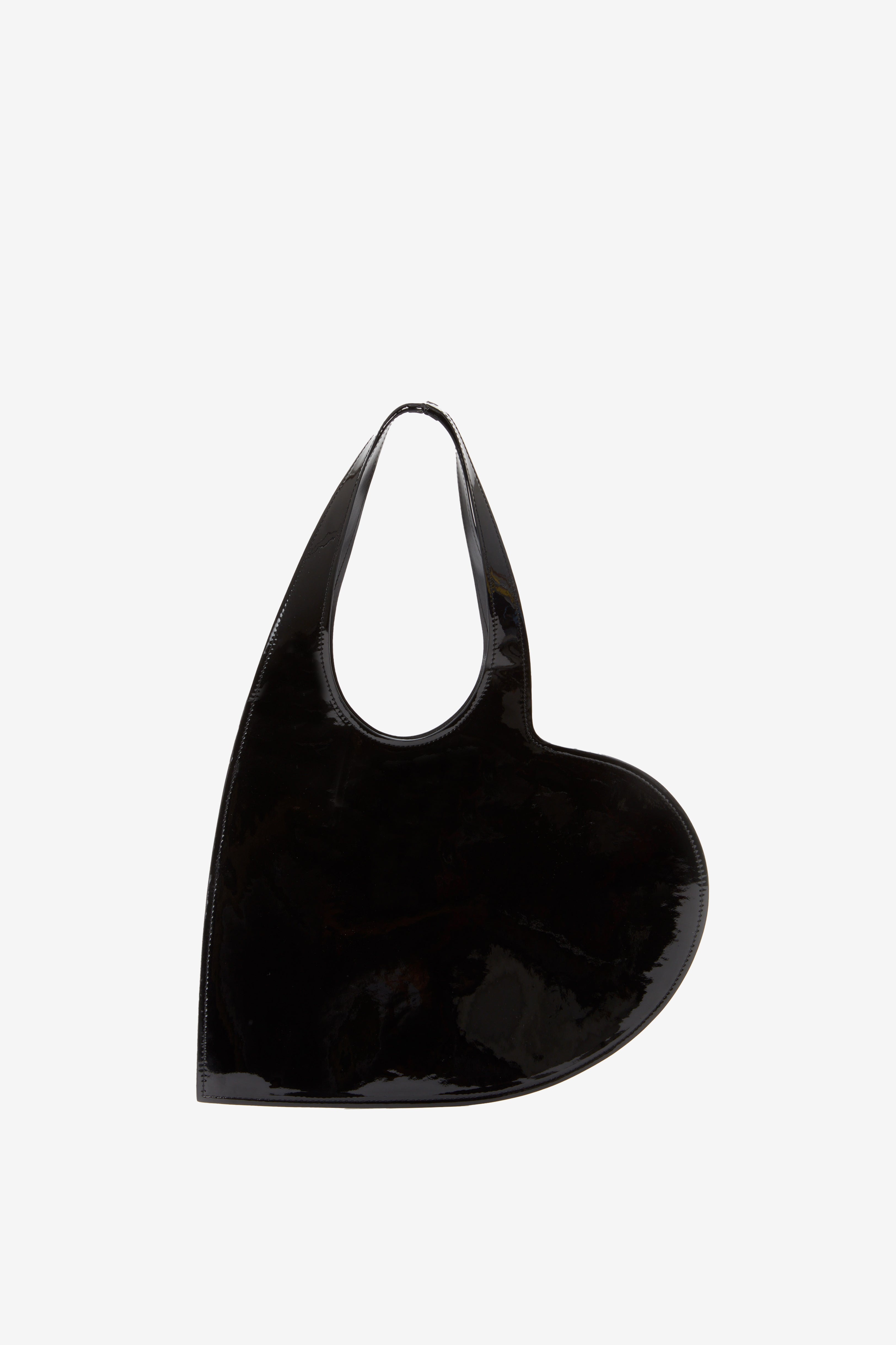 Patent Mini Heart Tote Bag - 2