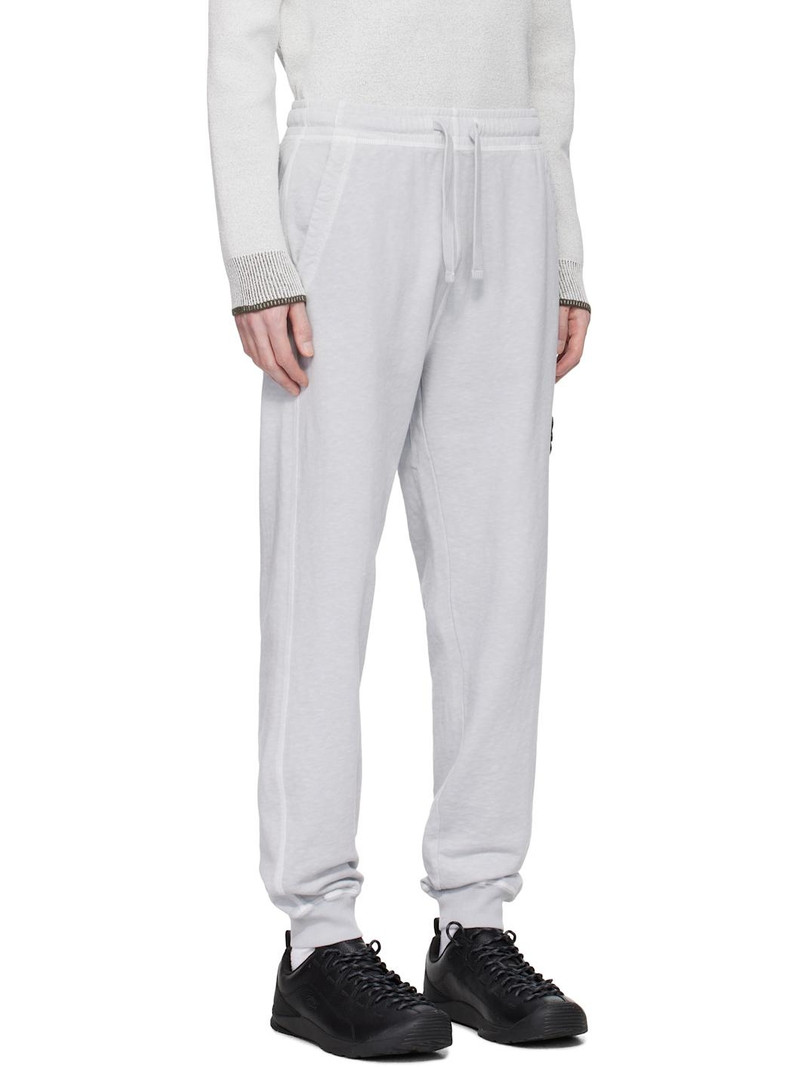 Stone Island Gray Malfilé Fleece Old Effect Sweatpants outlook