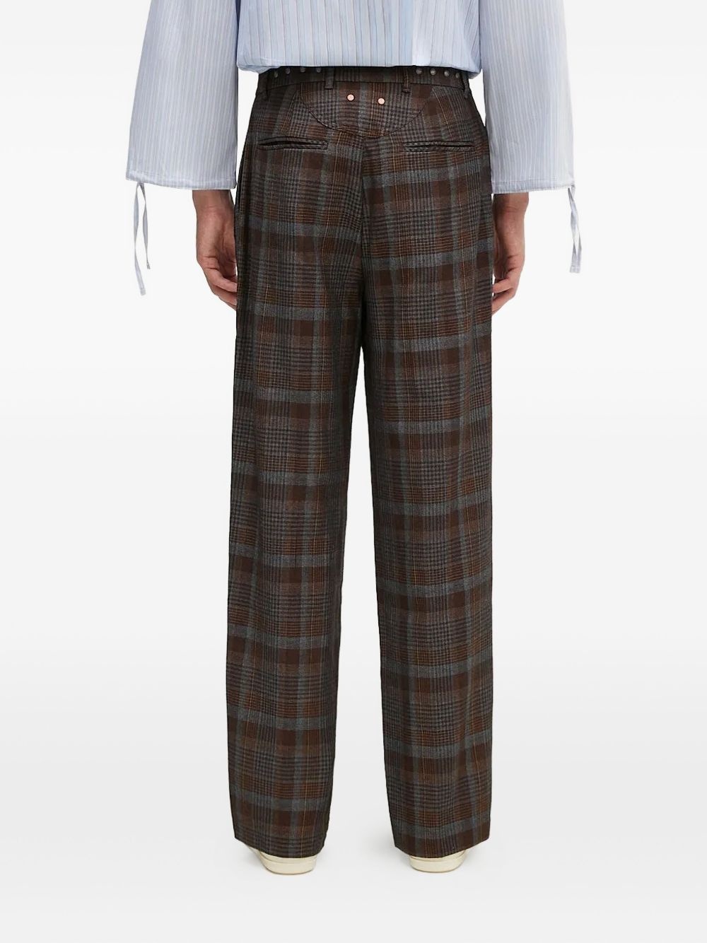 Soe check-wrap apa753m trousers - 3