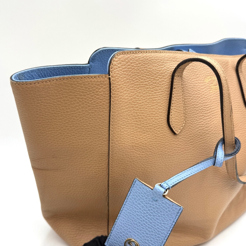 Gucci Beige Leather Swing Shopper Bag - 11