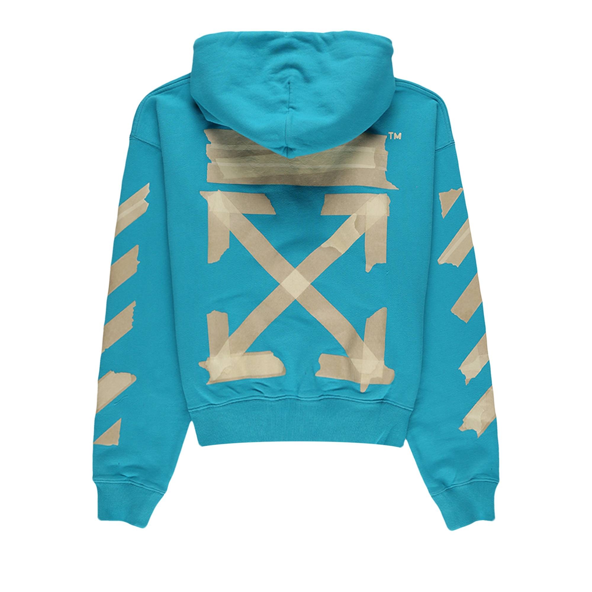 Off-White Tape Arrows Ov Hoodie 'Petrol Blue' - 2