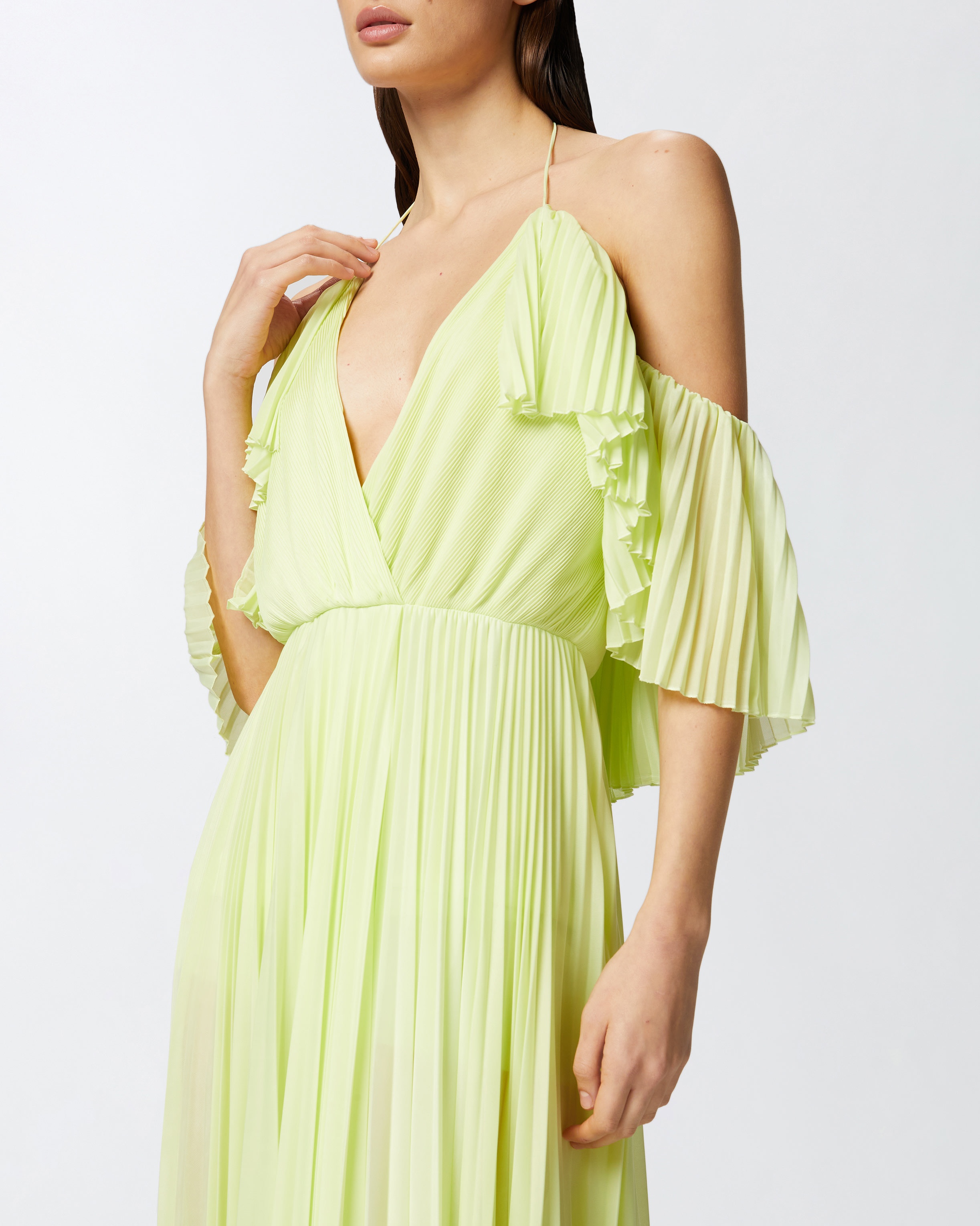 LONG FORMAL DRESS IN LIGHT PLEATED JERSEY - 5