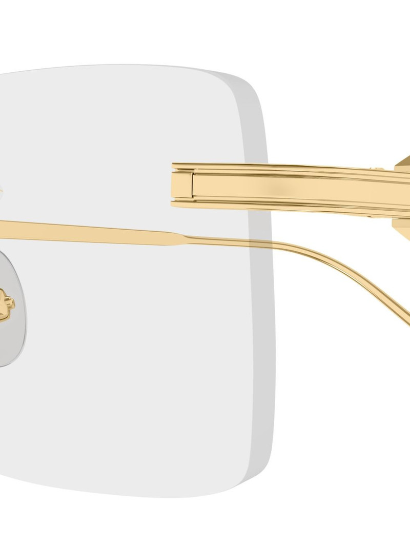 Cartier rimless rectangle glasses outlook