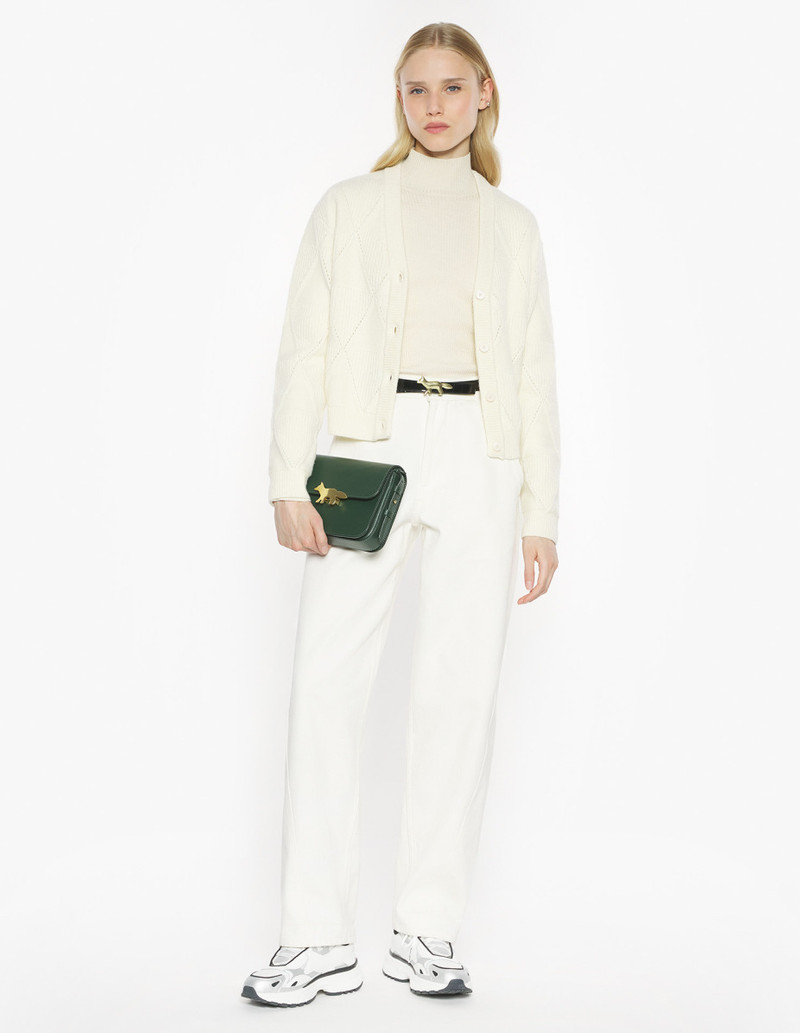 Maison Kitsuné TEXTURED WOOL ARGYLE CARDIGAN outlook