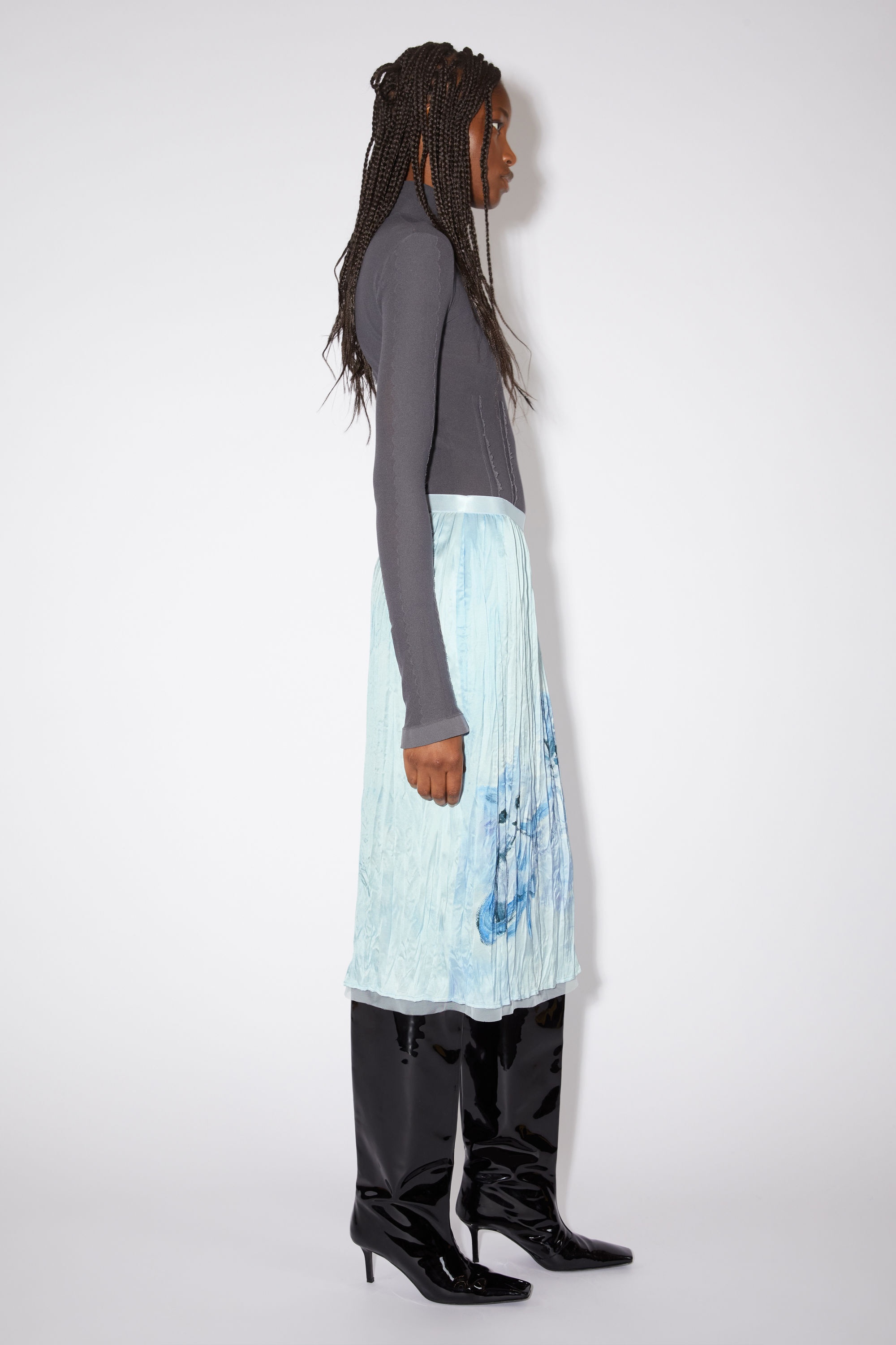 Printed skirt - Light blue - 4