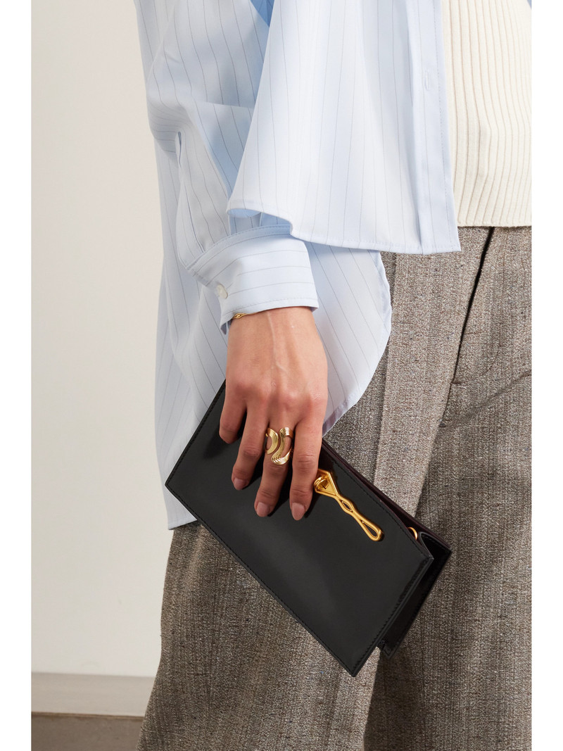 MÉTIER + Fernando Jorge Ease Embellished Glossed-leather Clutch outlook