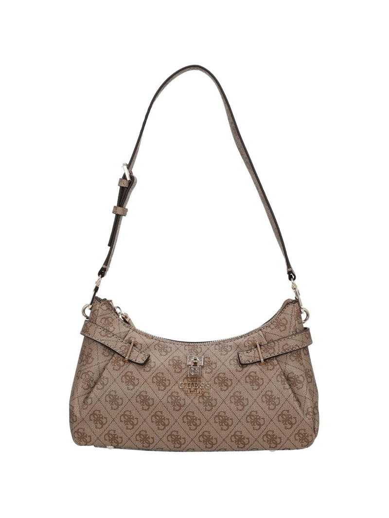 Yesba logo-pattern padlock-detail shoulder bag 1
