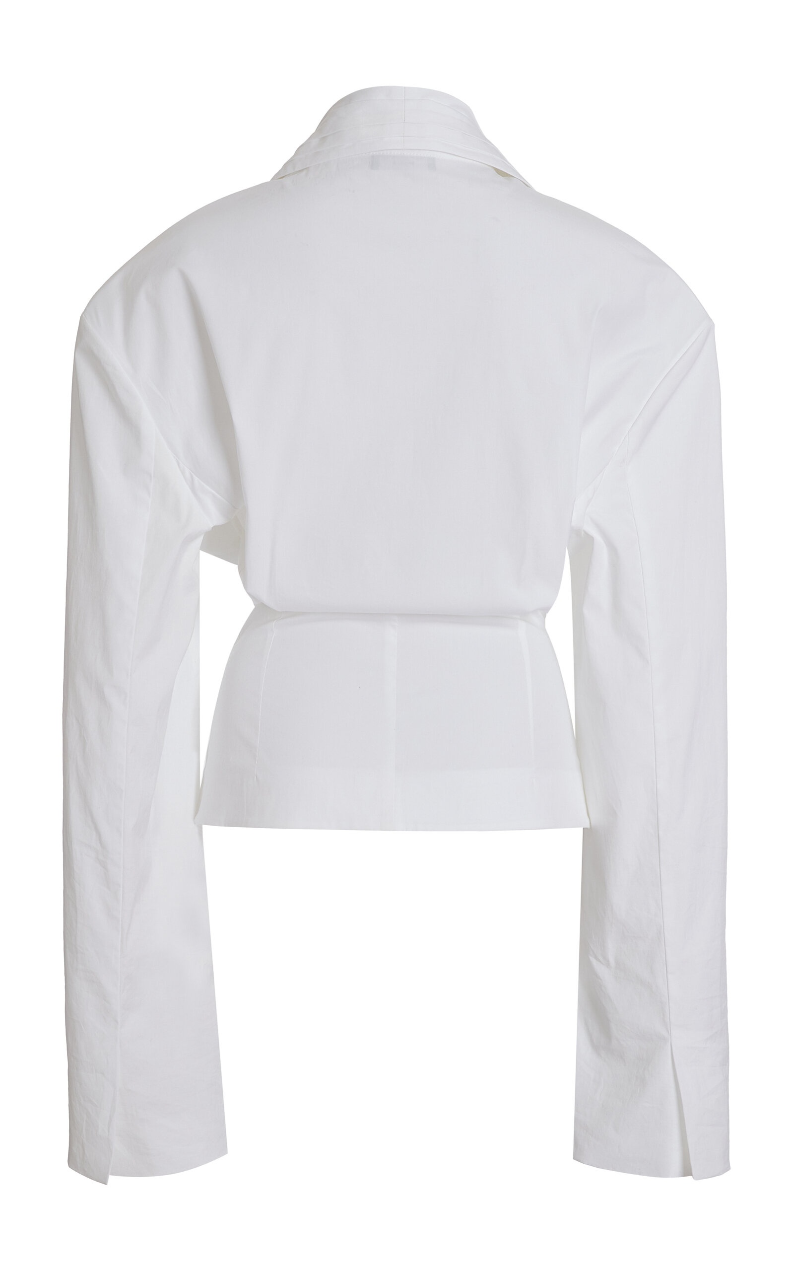 Cummerbund Collar Tuxedo Top white - 6