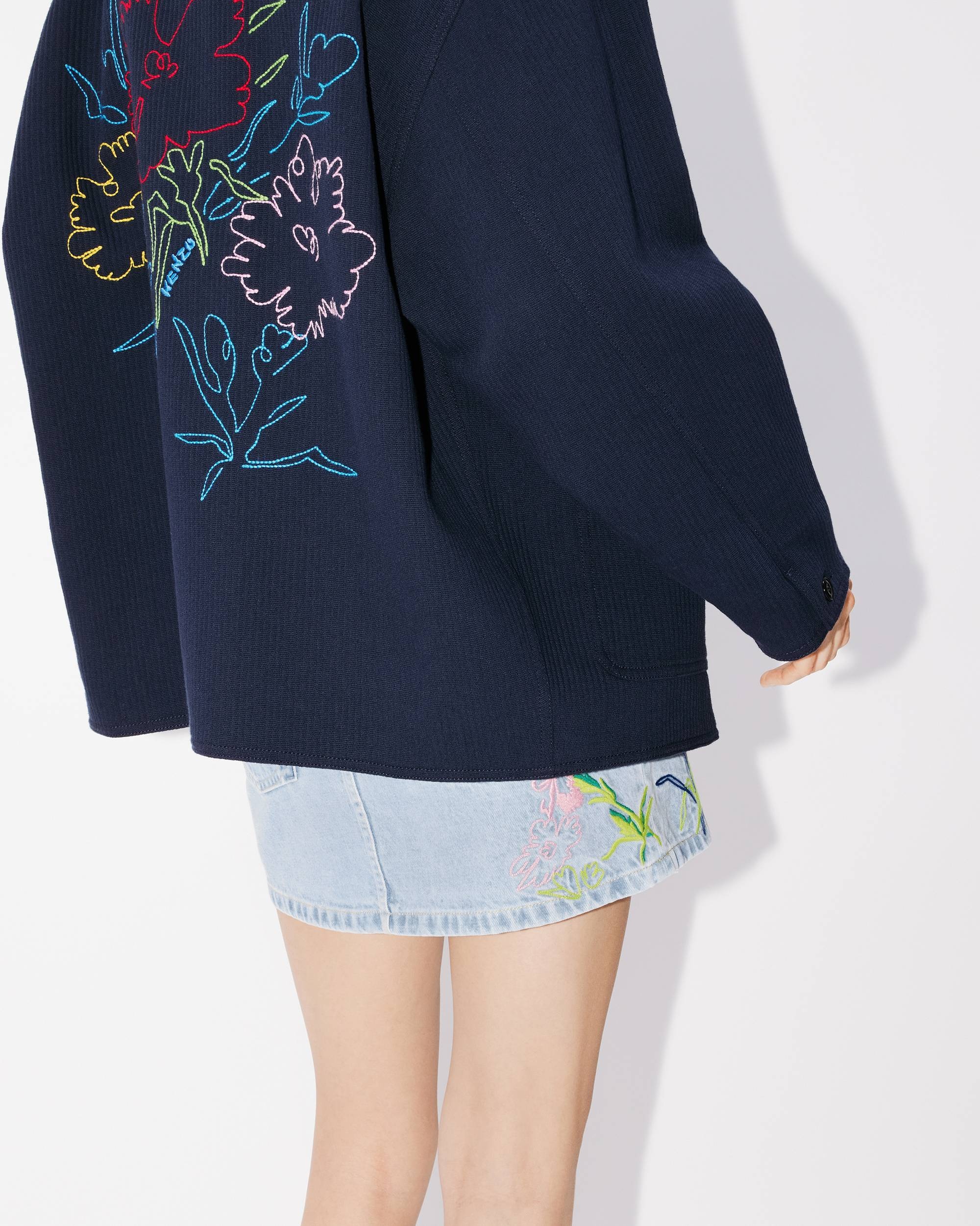 'KENZO Drawn Flowers' embroidered workwear jacket - 7