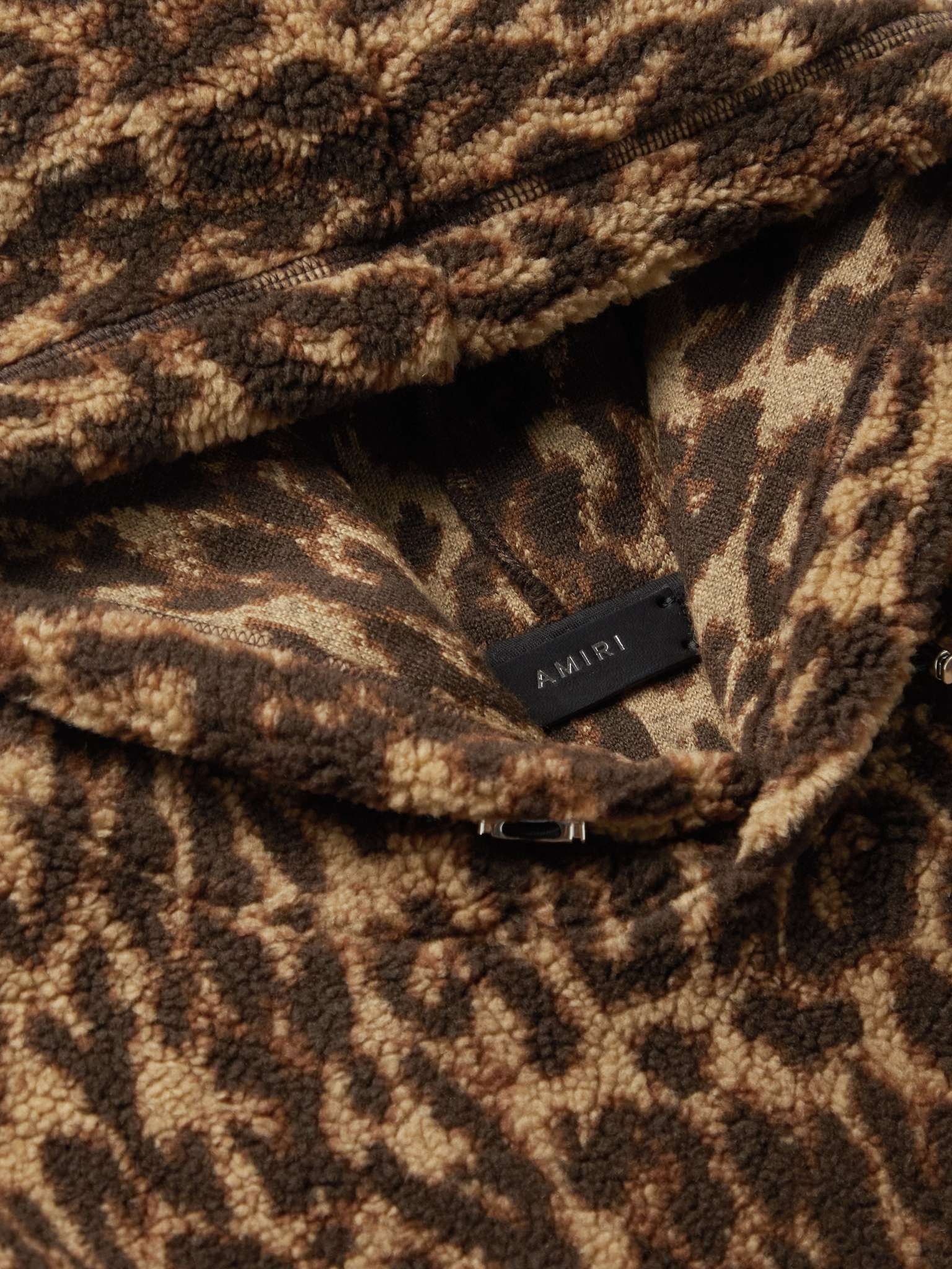 Leopard-Print Fleece Hoodie - 5