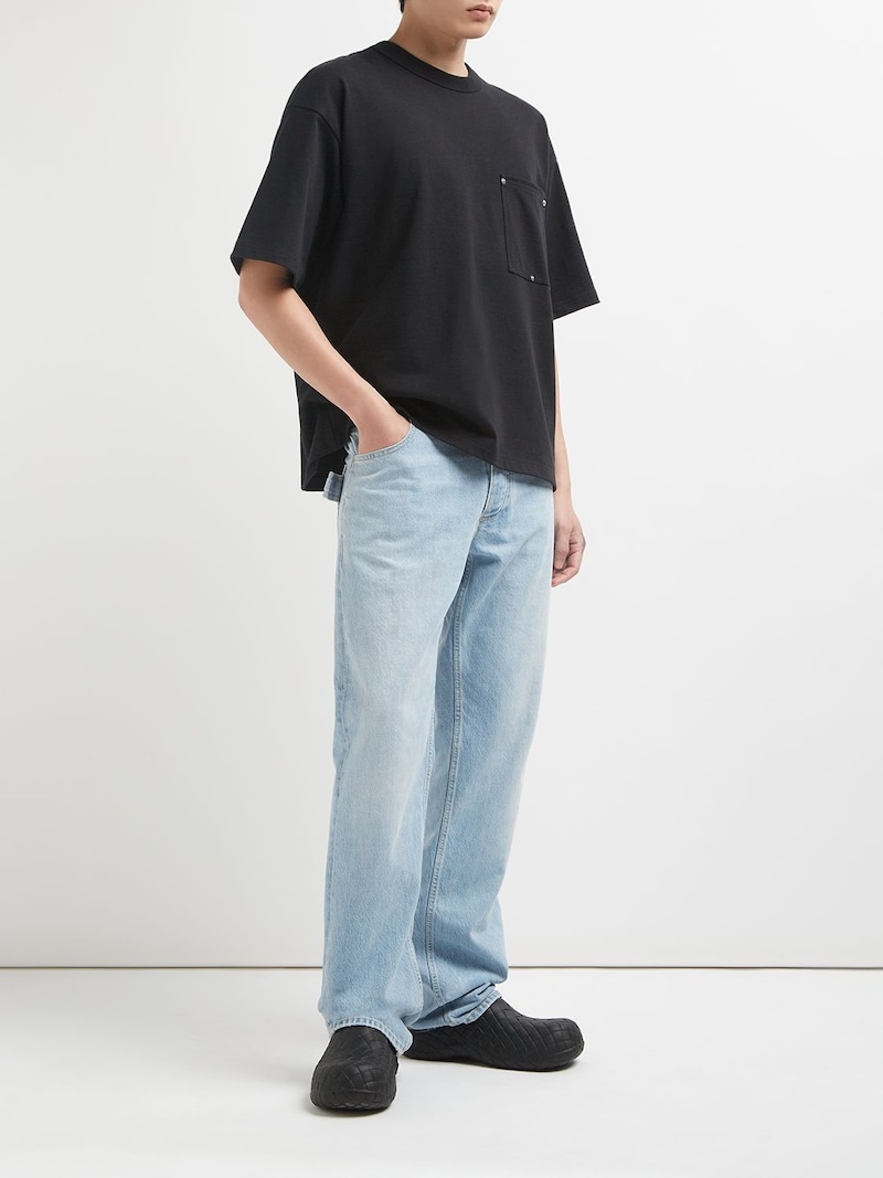 Straight cotton denim jeans - 2