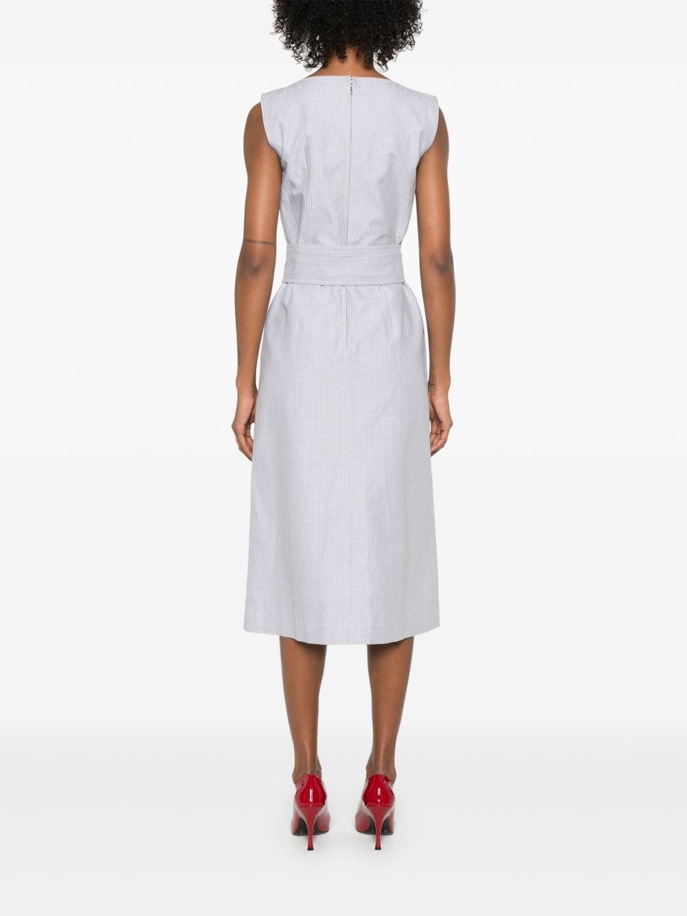 striped midi dress - 4
