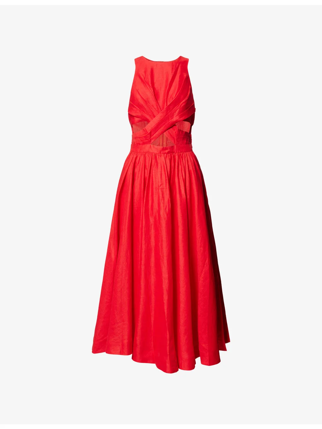 Patience Cut-Out Linen Midi Dress - 1