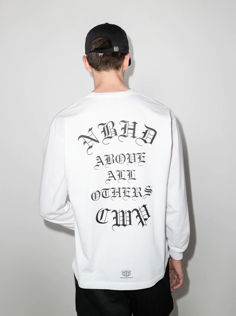 Above slogan-print long-sleeve T-shirt - 3