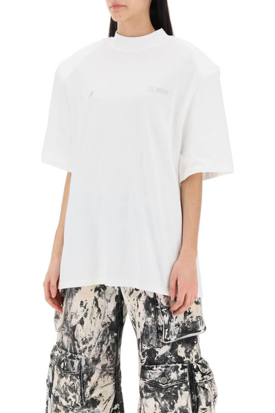 THE ATTICO Kilie oversized T-shirt with padded shoulders outlook